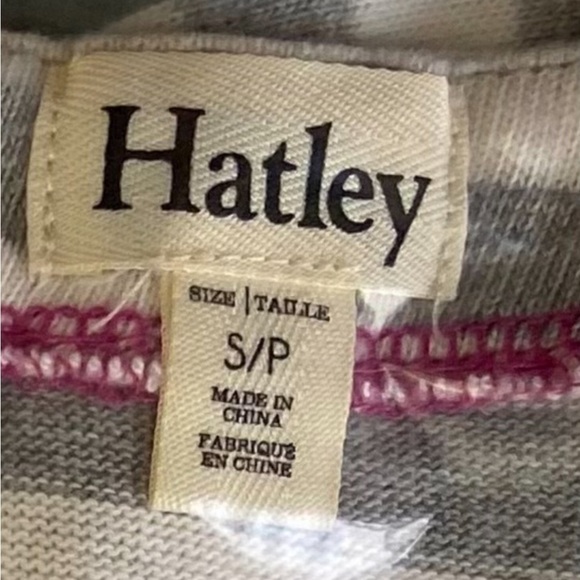 Hatley 100% cotton shift dress tunique striped grey white pink 3/4 sleeves - Picture 3 of 16